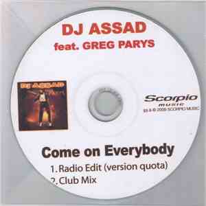 DJ Assad feat. Greg Parys - Come On Everybody download flac