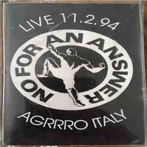 No For An Answer - Live 11.2.94 Agrrro Italy download flac