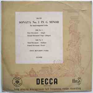 Bach - Ossy Renardy - Sonatas In G Minor For Unaccompanied Violin download flac