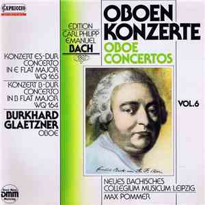Carl Philipp Emanuel Bach, Burkhard Glaetzner, Neues Bachisches Collegium Musicum Leipzig - Max Pommer - Oboenkonzerte download flac