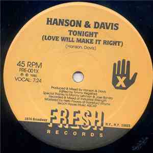 Hanson & Davis - Tonight (Love Will Make It Right) download flac