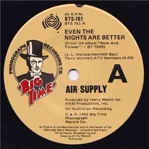 Air Supply - Even The Nights Are Better / Taking The Chance download flac