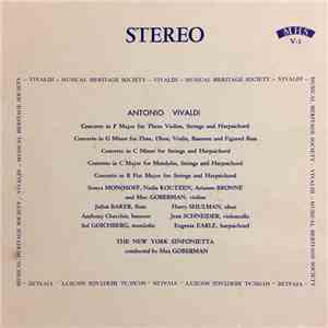 Antonio Vivaldi - New York Sinfonietta Conducted By Max Goberman - Five Concertos download flac