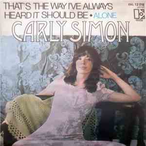 Carly Simon - That's The Way I've Always Heard It Should Be download flac