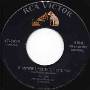 Kay Starr With Harold Mooney And His Orchestra - If Anyone Finds This, I Love You download flac