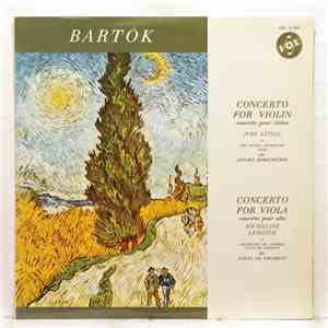 Béla Bartók, Ivry Gitlis, Micheline Lemoine - Concerto For Violin - Concerto For Viola download flac