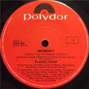 Elaine Paige - Memory download flac