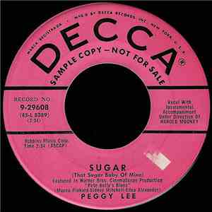 Peggy Lee - Sugar / What Can I Say After I Say I'm Sorry download flac