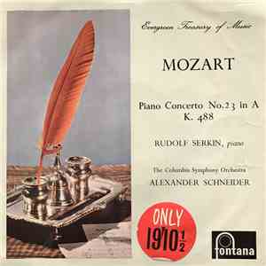 Rudolf Serkin, The Columbia Symphony Orchestra, Alexander Schneider, Mozart - Piano Concerto No. 23 in A K.488 download flac