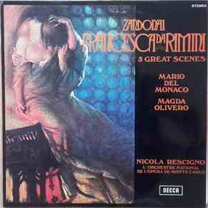 Riccardo Zandonai, Mario del Monaco, Magda Olivero, Orchestre National De L'Opéra De Monte-Carlo - Francesca Da Rimini - Excerpts download flac