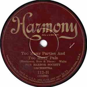 The Bar Harbor Society Orchestra / Fred Rich And His Hotel Astor Orchestra - Too Many Parties And Too Many Pals / In The Middle Of The Night download flac