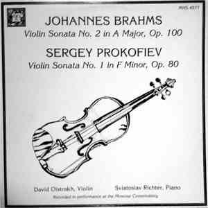 Johannes Brahms - Sergei Prokofiev / David Oistrakh, Sviatoslav Richter - Brahms: Violin Sonata No. 2 In A Major, Op. 100 / Prokofiev: Violin Sonata No. 1 In F Minor, Op. 80 download flac