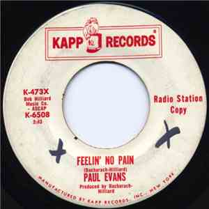 Paul Evans - Feelin' No Pain / A Picture Of You download flac