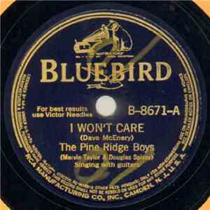 The Pine Ridge Boys - I Won't Care / Railroad Boomer download flac