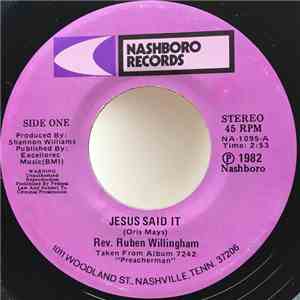 Rev. Ruben Willingham - Jesus Said It download flac