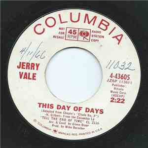 Jerry Vale - This Day Of Days / Less Than Tomorrow download flac