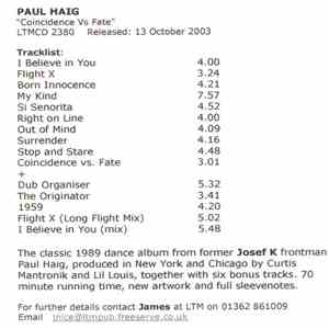 Paul Haig - Coincidence Vs Fate download flac