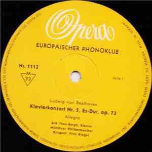 Beethoven / Erik Then-Bergh, Münchner Philharmoniker, Fritz Rieger - Klavierkonzert Nr. 5 Es-Dur Op. 73 download flac