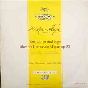 Max Reger, Berliner Philharmoniker, Karl Böhm - Variationen Und Fuge Über Ein Thema Von Mozart Op. 132 download flac