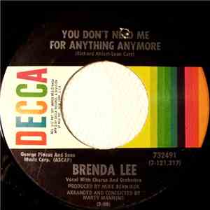 Brenda Lee - You Don't Need Me For Anything Anymore download flac