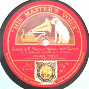 Jacques Thibaud, F. M. Veracini - Menuet And Gavotte / Gigue download flac