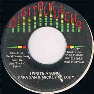 Papa San / Mickey Melody - I Write A Song FLAC album