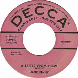 Hank Penny - A Letter From Home / Bloodshot Eyes download flac