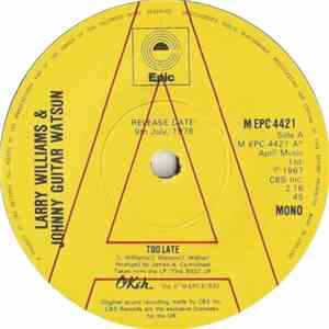 Larry Williams & Johnny Guitar Watson - Too Late / Two For The Price Of One download flac