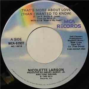 Nicolette Larson - That's More About Love download flac