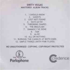 Dirty Vegas - Dirty Vegas (Mastered Album Tracks) download flac