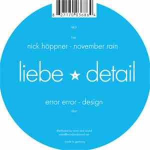 Error Error / Nick Höppner - Design / November Rain download flac