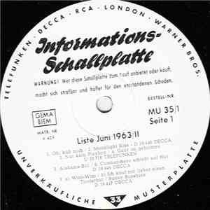 Various - Informations-Schallplatte - Liste Juni 1963/II download flac