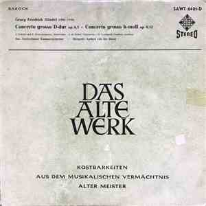 Georg Friedrich Händel, Anthon Van Der Horst, Das Amsterdamer Kammerorchester - Concerti Grossi Für Streicher Und Cembalo download flac