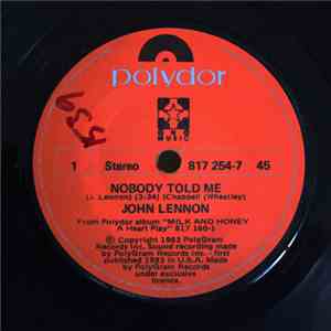 John Lennon - Nobody Told Me download flac