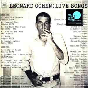 Leonard Cohen - Live Songs download flac