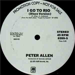 Peter Allen - I Go To Rio (Disco Version) download flac