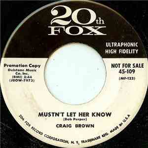 Craig Brown  - Mustn't Let Her Know download flac