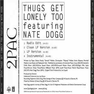 2Pac Featuring Nate Dogg - Thugs Get Lonely Too download flac