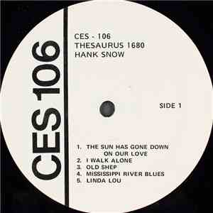 Hank Snow - Thesaurus 1680 download flac