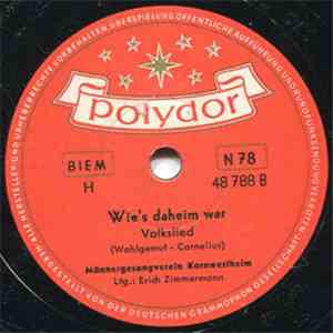 Kornwestheim Manngesangverein - Nach Der Heimat Möcht Ich Wieder download flac