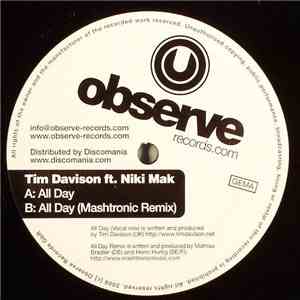 Tim Davison Feat. Niki Mak - All Day download flac