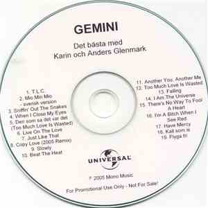 Gemini  - Det Bästa Med Karin Och Anders Glenmark FLAC album