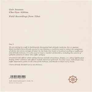 Geir Jenssen - Cho Oyu 8201m (Field Recordings From Tibet) download flac