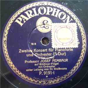 Professor Josef Pembaur - Zweites Konzert Für Pianoforte Und Orchester (A-Dur) download flac