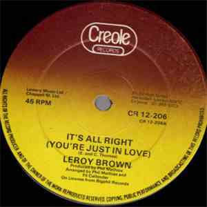 Leroy Brown  - It's All Right (You're Just In Love) download flac