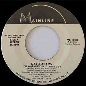 Gayle Adams - I'm Warning You download flac