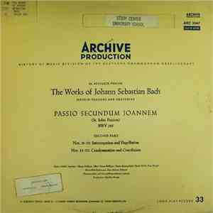 Johann Sebastian Bach - Passio Secundum Joannem ( = St. John Passion), BWV 245 download flac