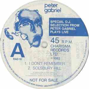 Peter Gabriel - Special D.J. Selection From Peter Gabriel Plays Live download flac