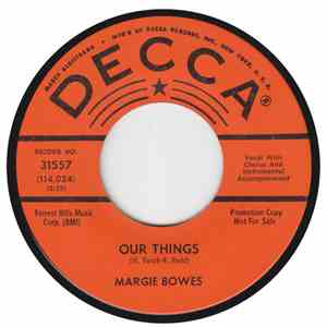 Margie Bowes - Our Things / There's Gotta Be A Way download flac
