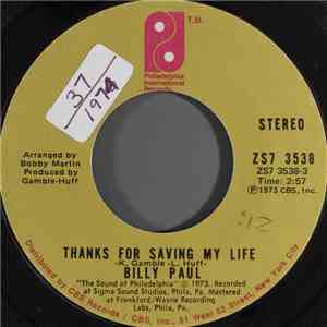 Billy Paul - Thanks For Saving My Life download flac